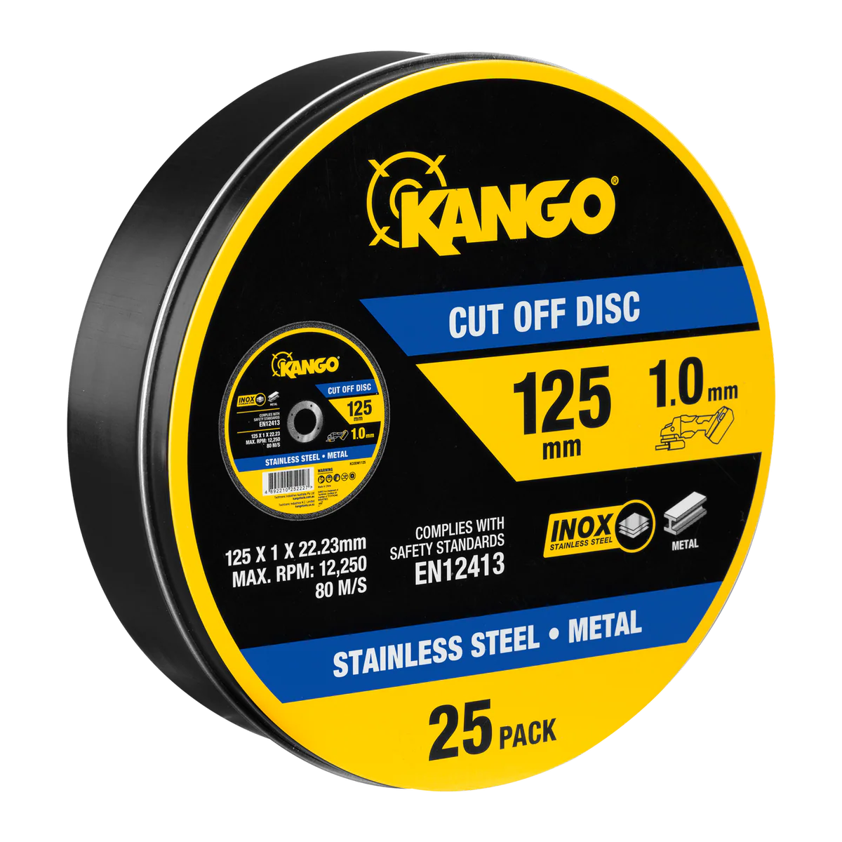 Kango Metal Cut Off Discs - Pack of 25 - 125mm - Inox-Free - Durable