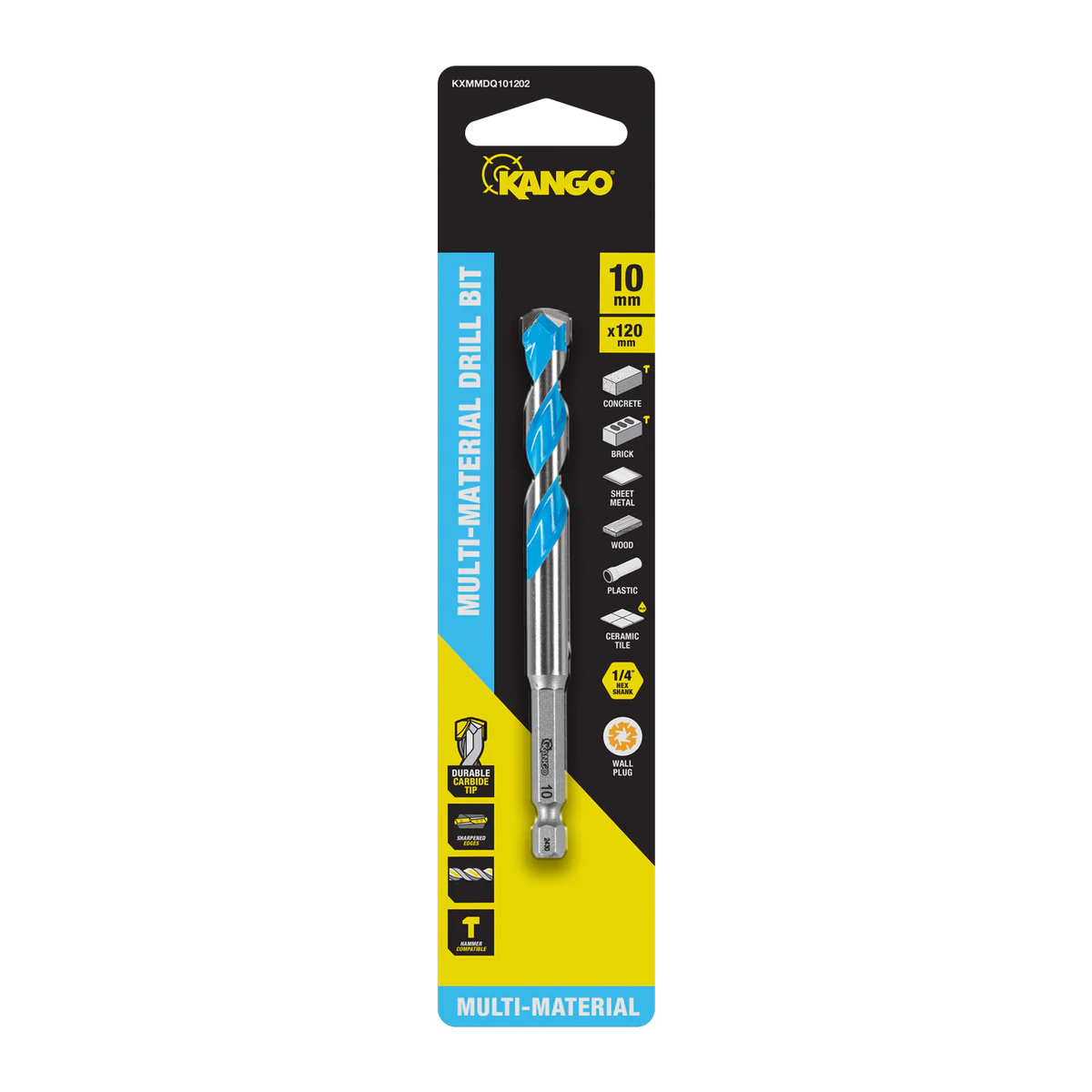 Kango Multi Material Drill Bit 10mm x 120mm - Durable Carbide Tip