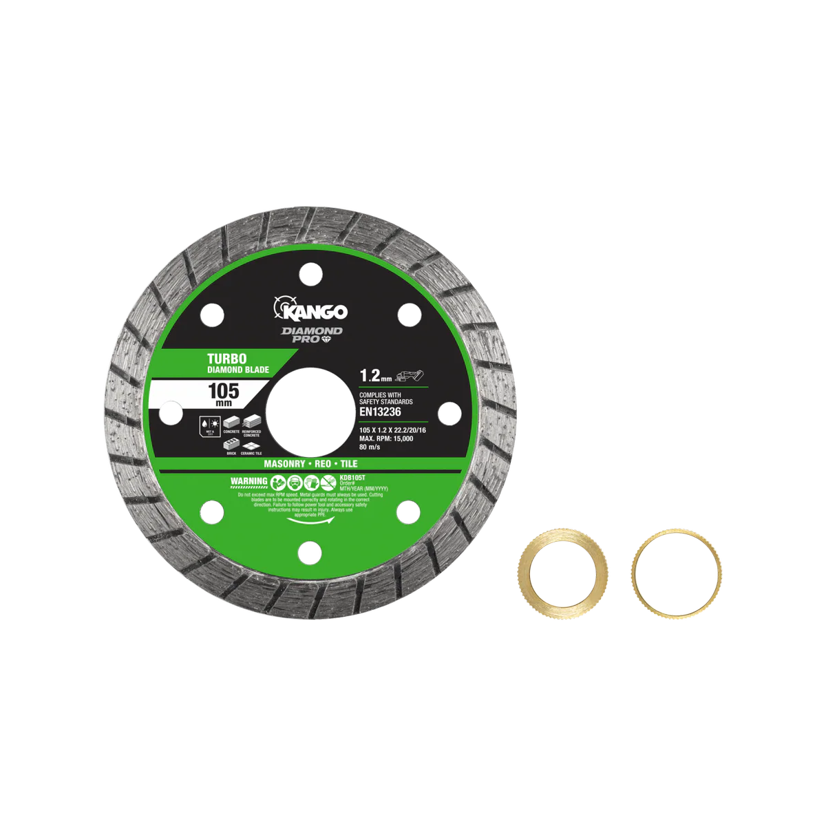 Kango Turbo Diamond Saw Blade - 105mm - Diamond - Fast Cutting - Image 2