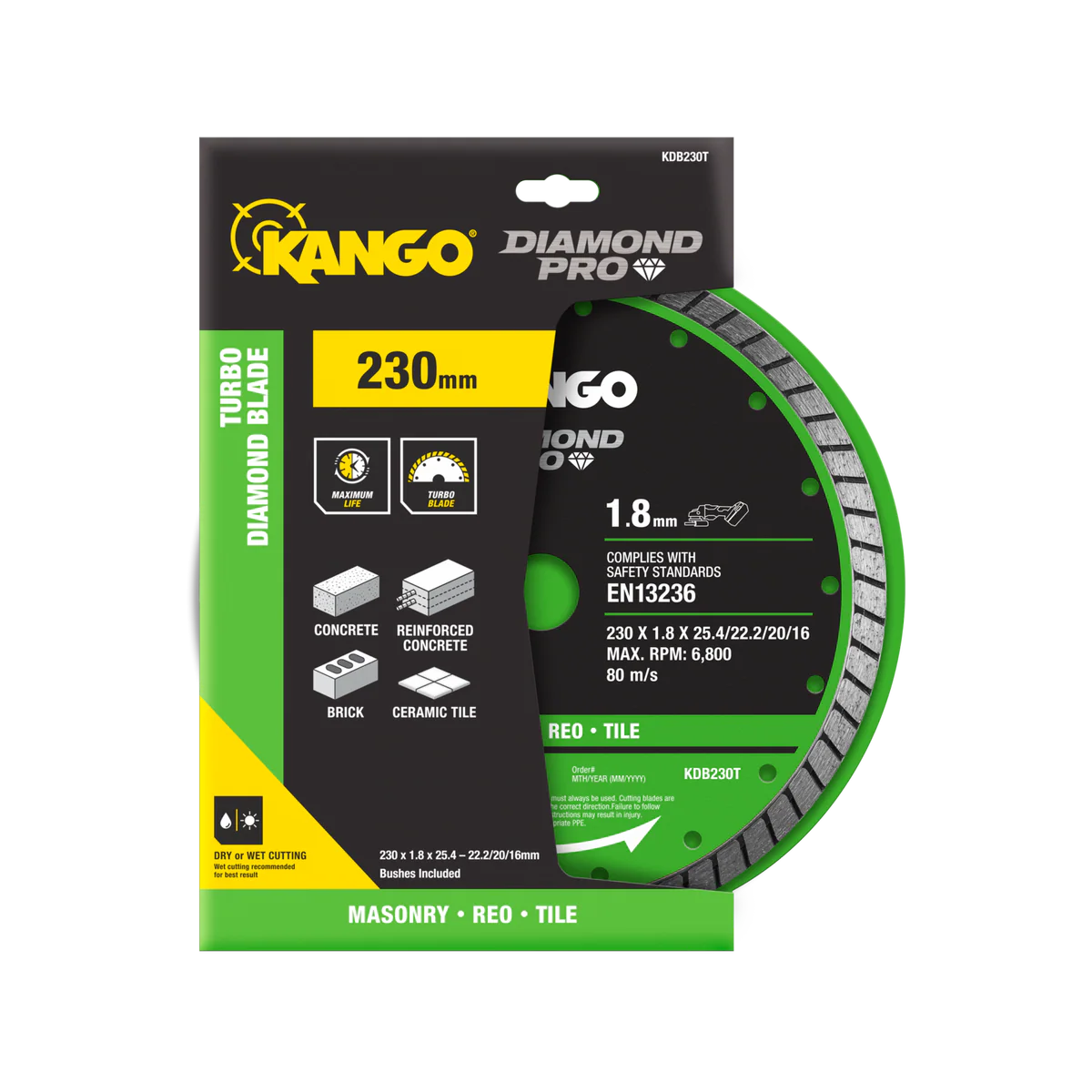Kango Turbo Diamond Saw Blade - 230mm - Ultra Thin - Fast Cutting