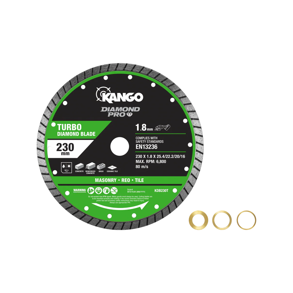 Kango Turbo Diamond Saw Blade - 230mm - Ultra Thin - Fast Cutting - Image 2