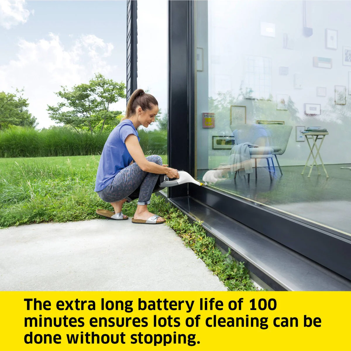 Karcher Wv 6 Plus Window Vac - Cordless Window Cleaner - 100 Min Run Time - White - Image 3