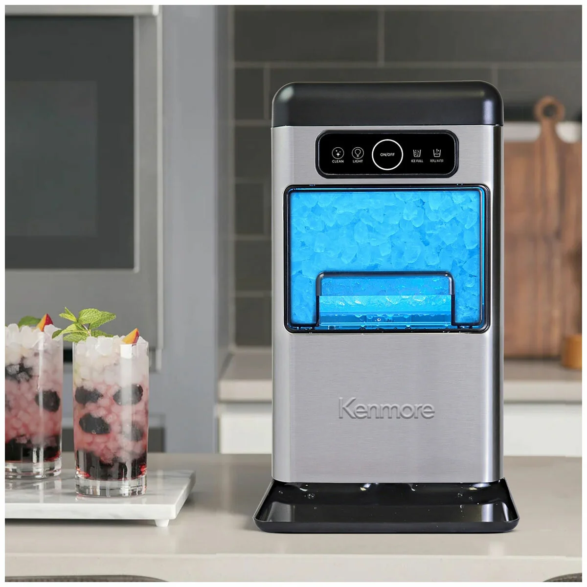 Kenmore Nugget Ice Maker Compact KKIMNF40SSAU Stainless Steel Capacity 18kg - Image 3