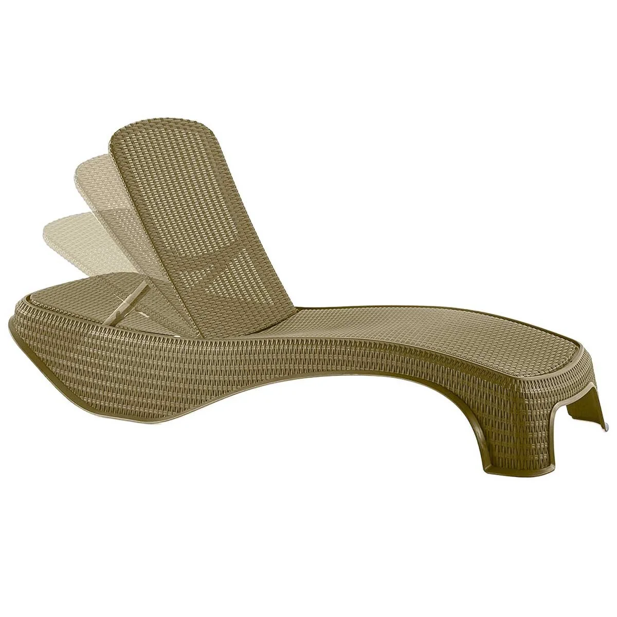 Keter Atlantic Sun Lounger 2 Piece Set Beige Weather Resistant Resin - Image 3