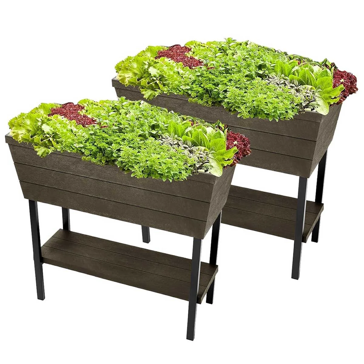 Keter Urban Bloomer 2 Pack 48 Litre Capacity Brown Polypropylene