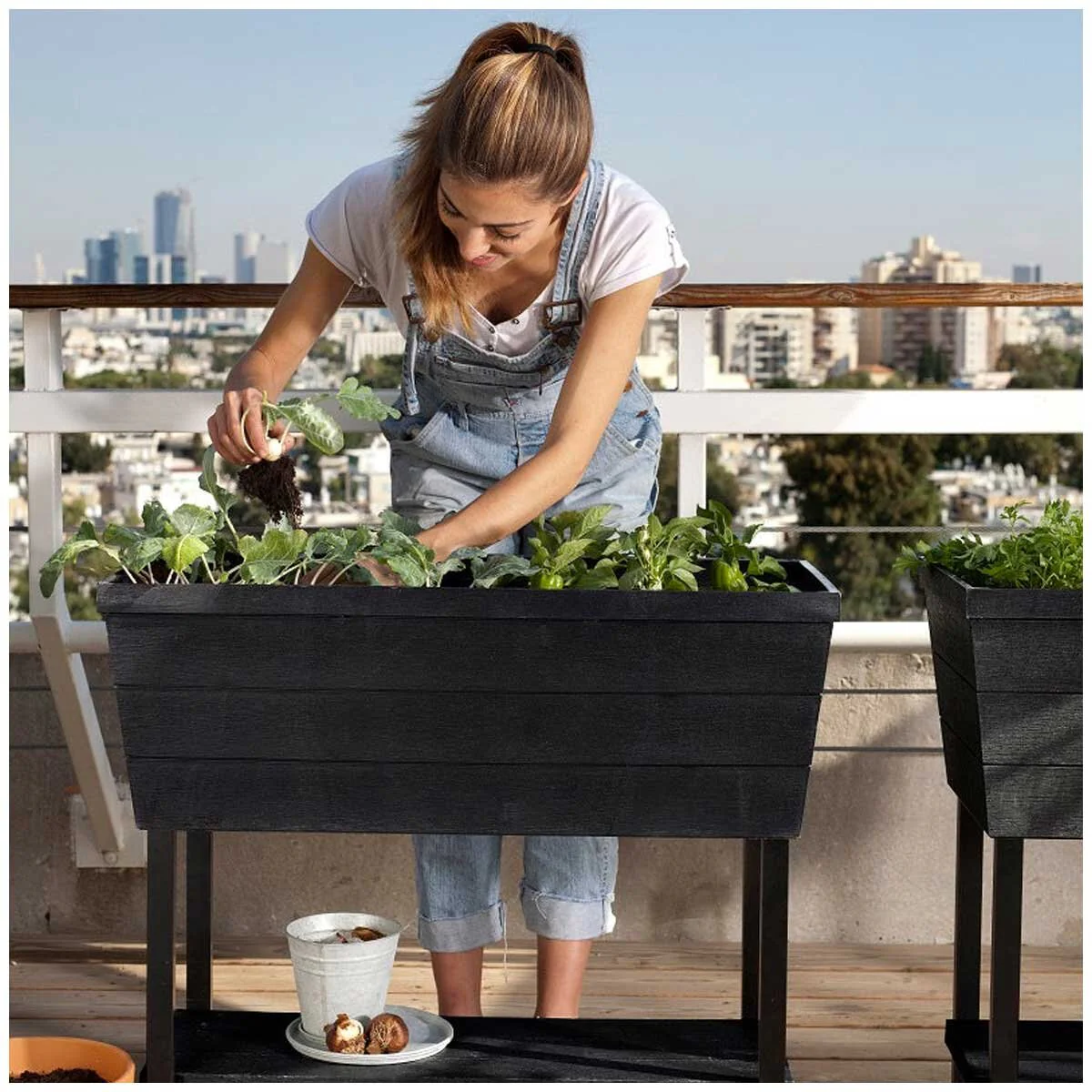 Keter Urban Bloomer 2 Pack 48 Litre Capacity Brown Polypropylene - Image 4