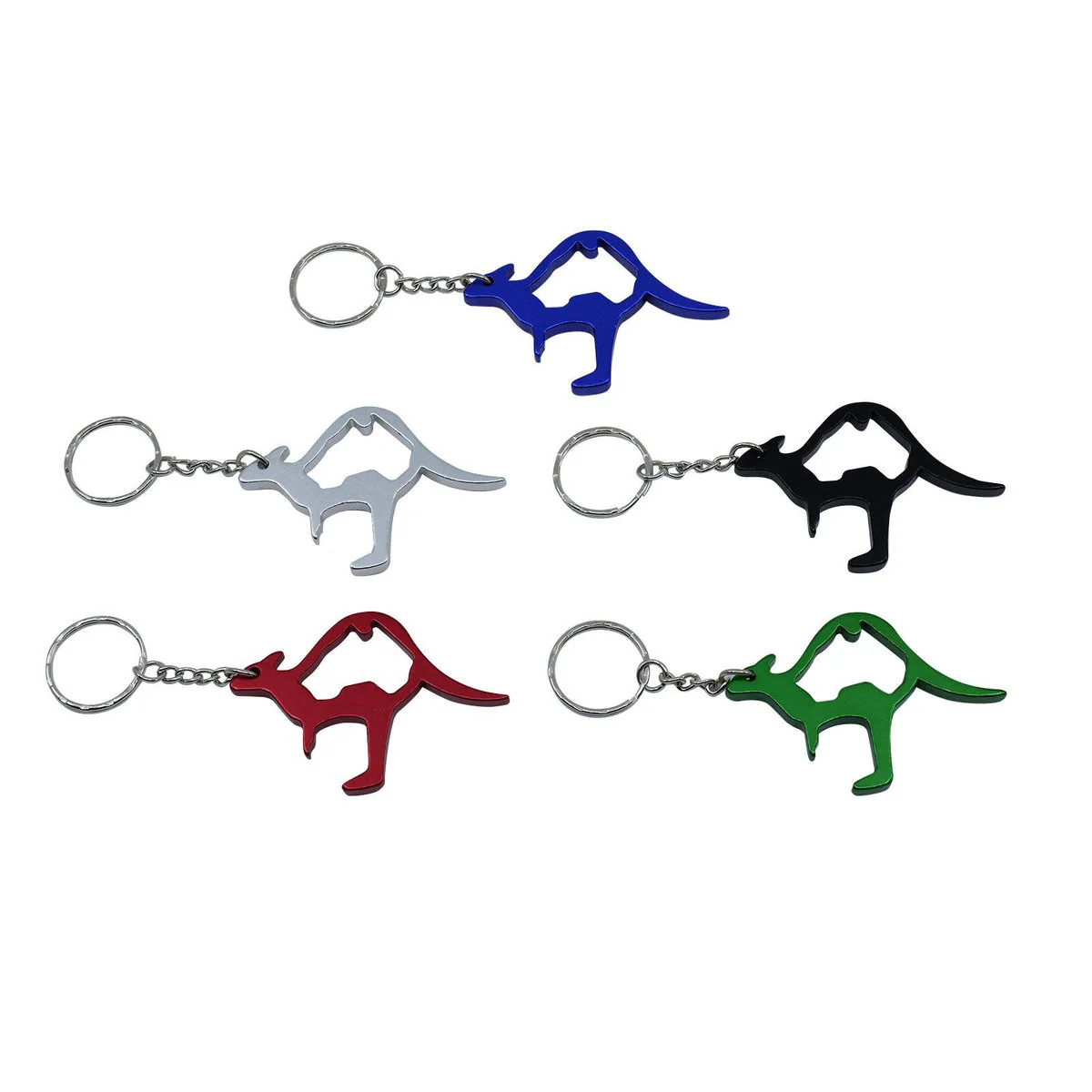 Key Essentials Kangaroo Bottle Opener Key Ring - Assorted Colours - 4.8mm x 68mm - Image 2