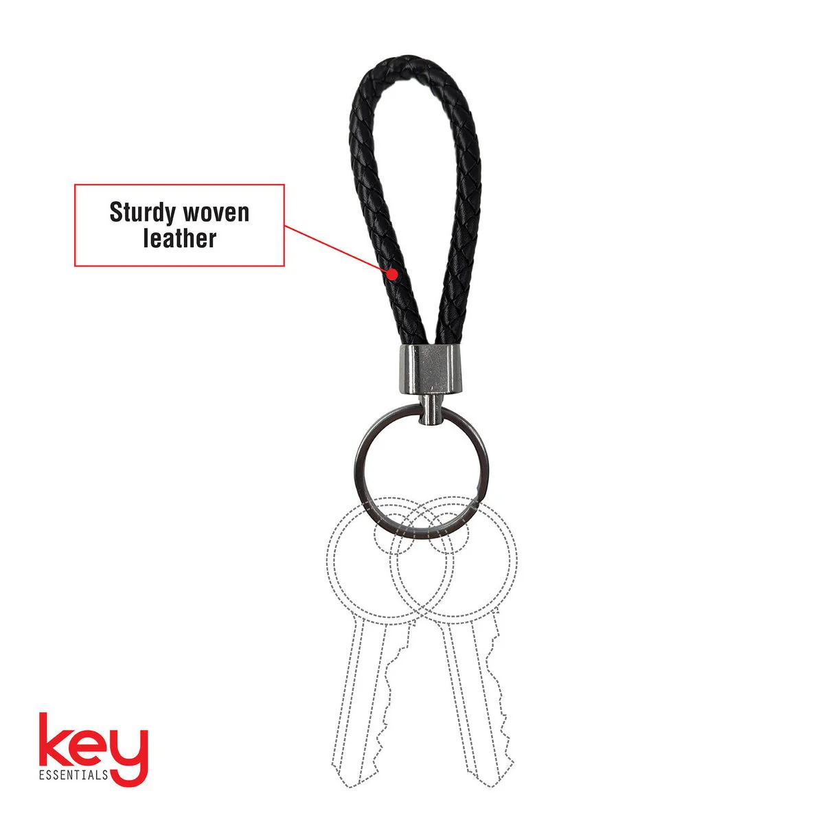 Key Essentials Leather Look Loop Accessory - 120mm x 30mm x 9mm - Durable - Image 2