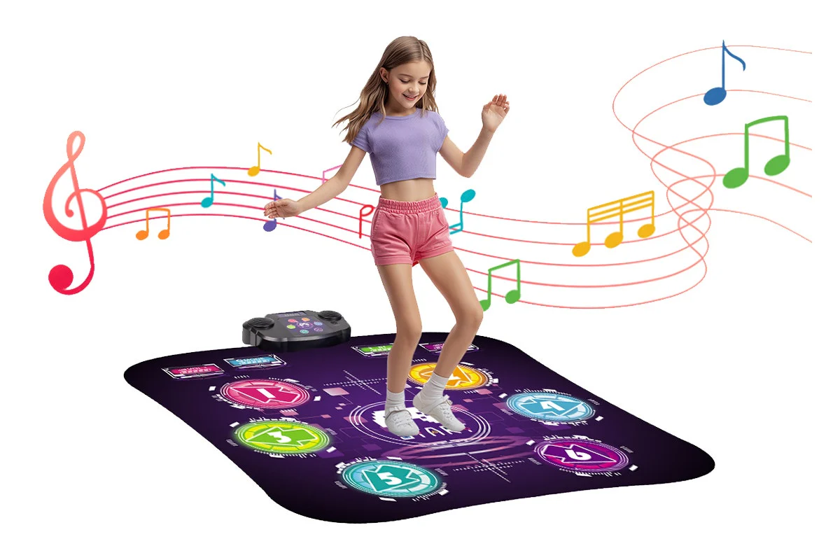 Kids Bluetooth Dance Mat Light Up 6 Button Music Game - Image 2