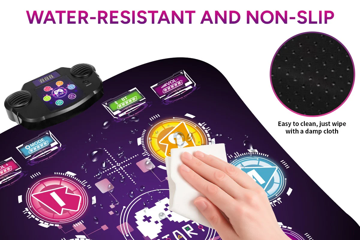 Kids Bluetooth Dance Mat Light Up 6 Button Music Game - Image 6