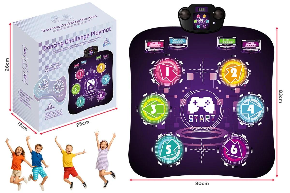 Kids Bluetooth Dance Mat Light Up 6 Button Music Game - Image 7