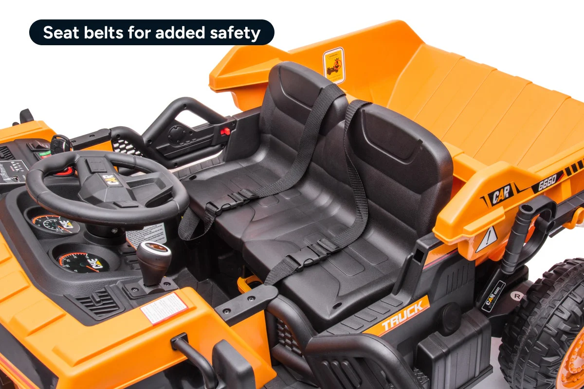 Kids Construction Electric Ride On Truck with Tipping Bed - Image 12