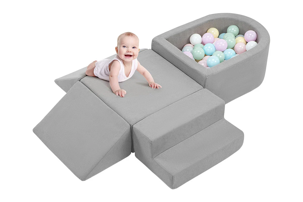 Kids Soft Playground with Ball Pit Modular Foam Play Set