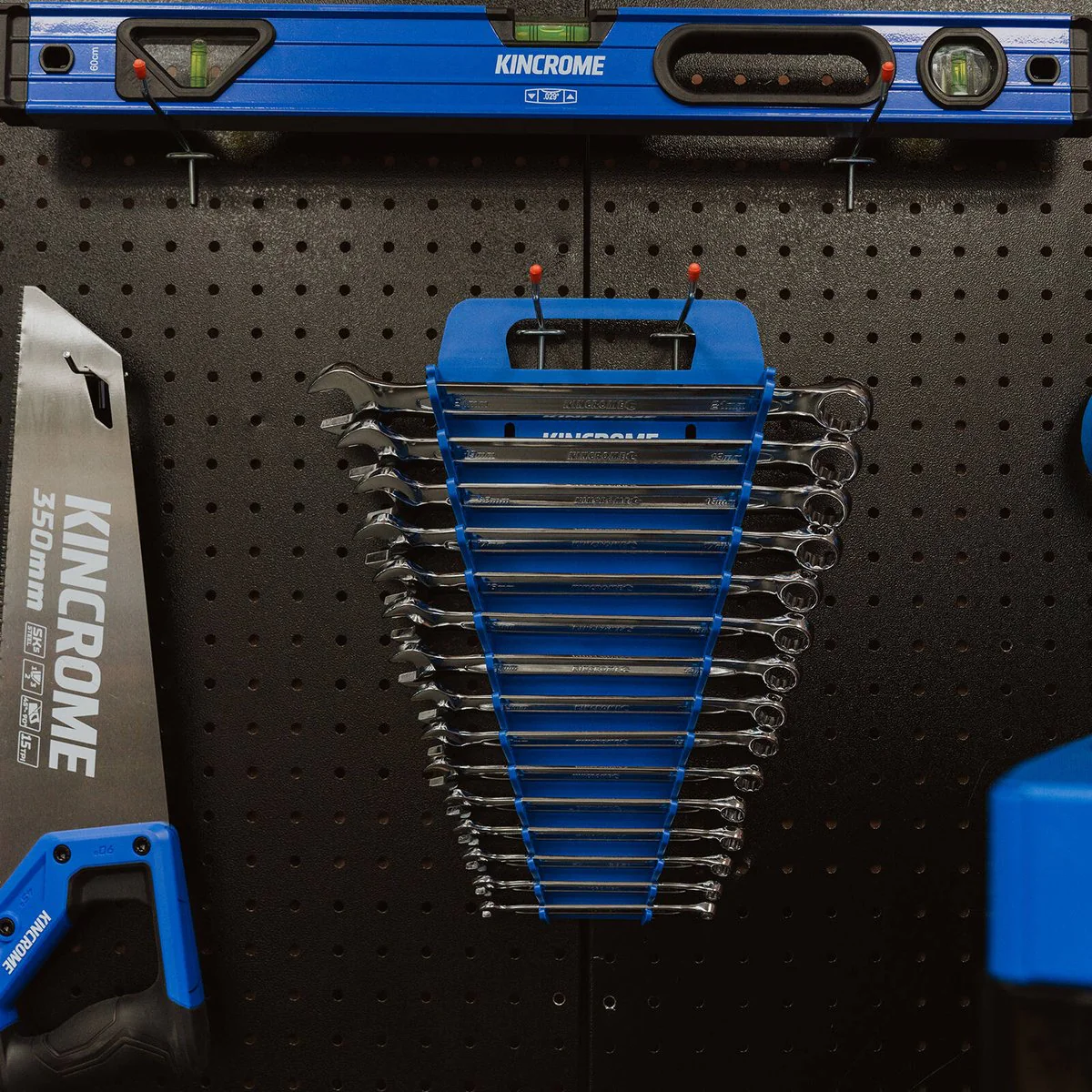 Kincrome 15 Slots Spanner Rack - 182mm x 342mm x 50mm - Durable TPR Plastic - Image 5