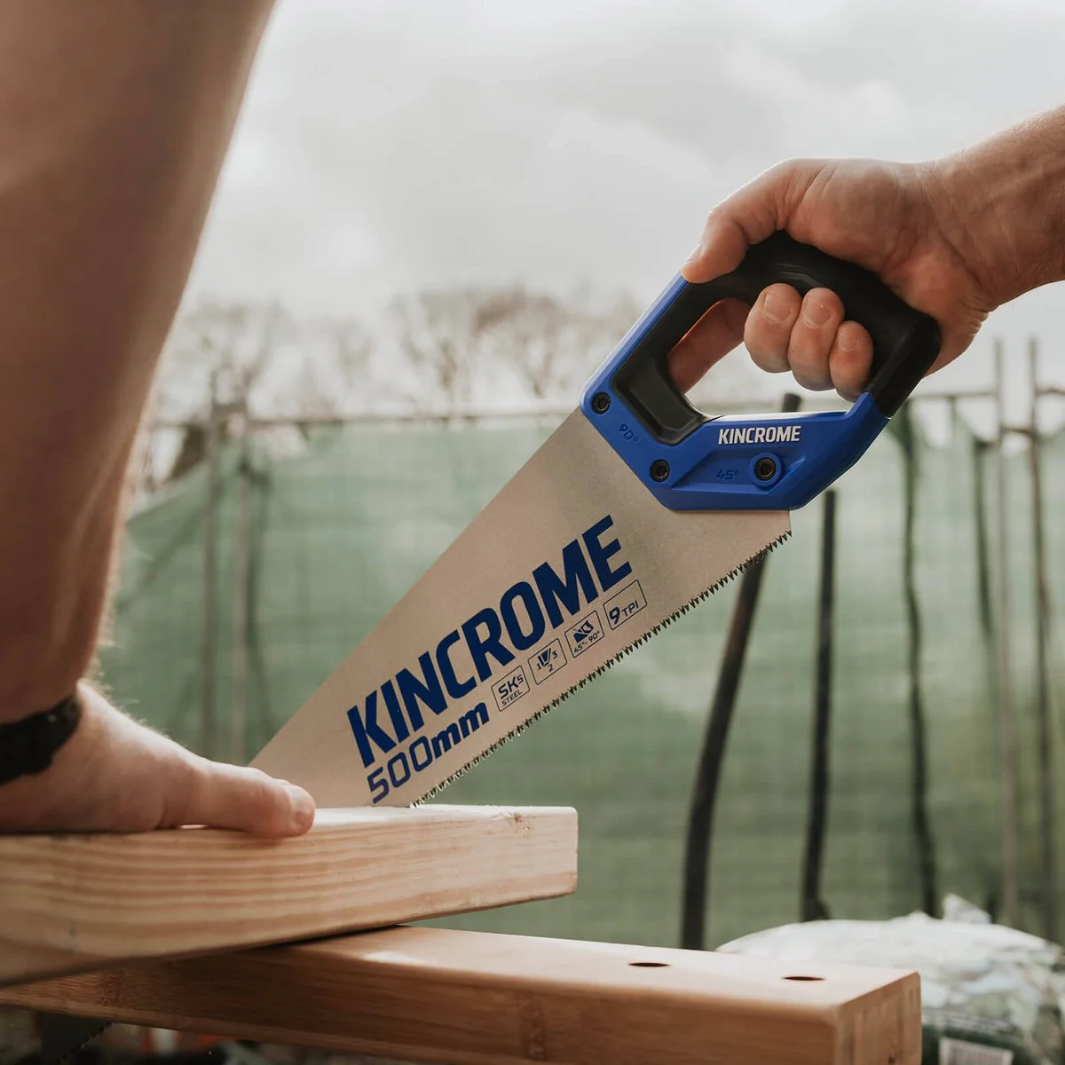 Kincrome 500mm Handsaw - SK5 Steel Blade - Ergonomic Soft Grip Handle - Image 5