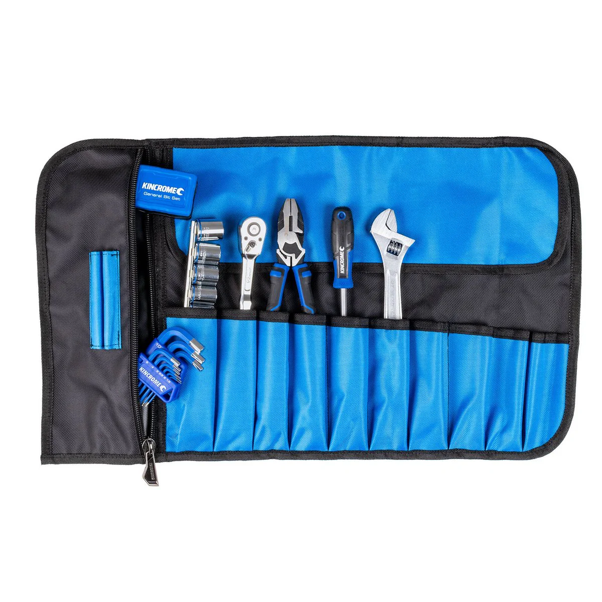 Kincrome 57 Piece Tool Roll Kit - 110mm x 380mm x 100mm - Durable Storage - Image 2