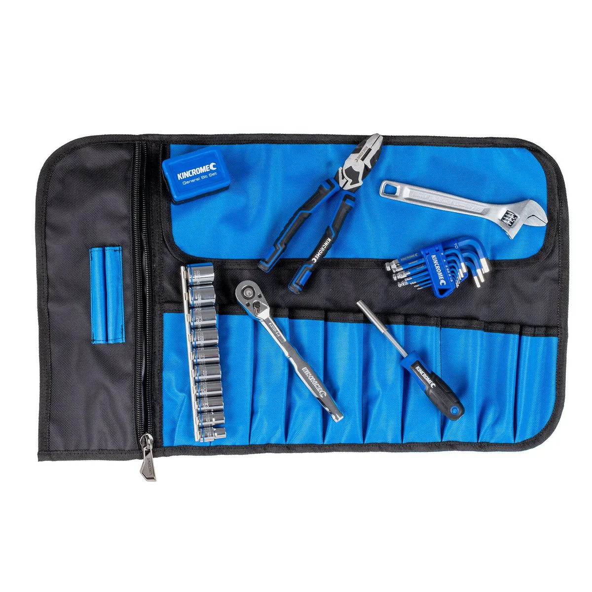 Kincrome 57 Piece Tool Roll Kit - 110mm x 380mm x 100mm - Durable Storage - Image 3
