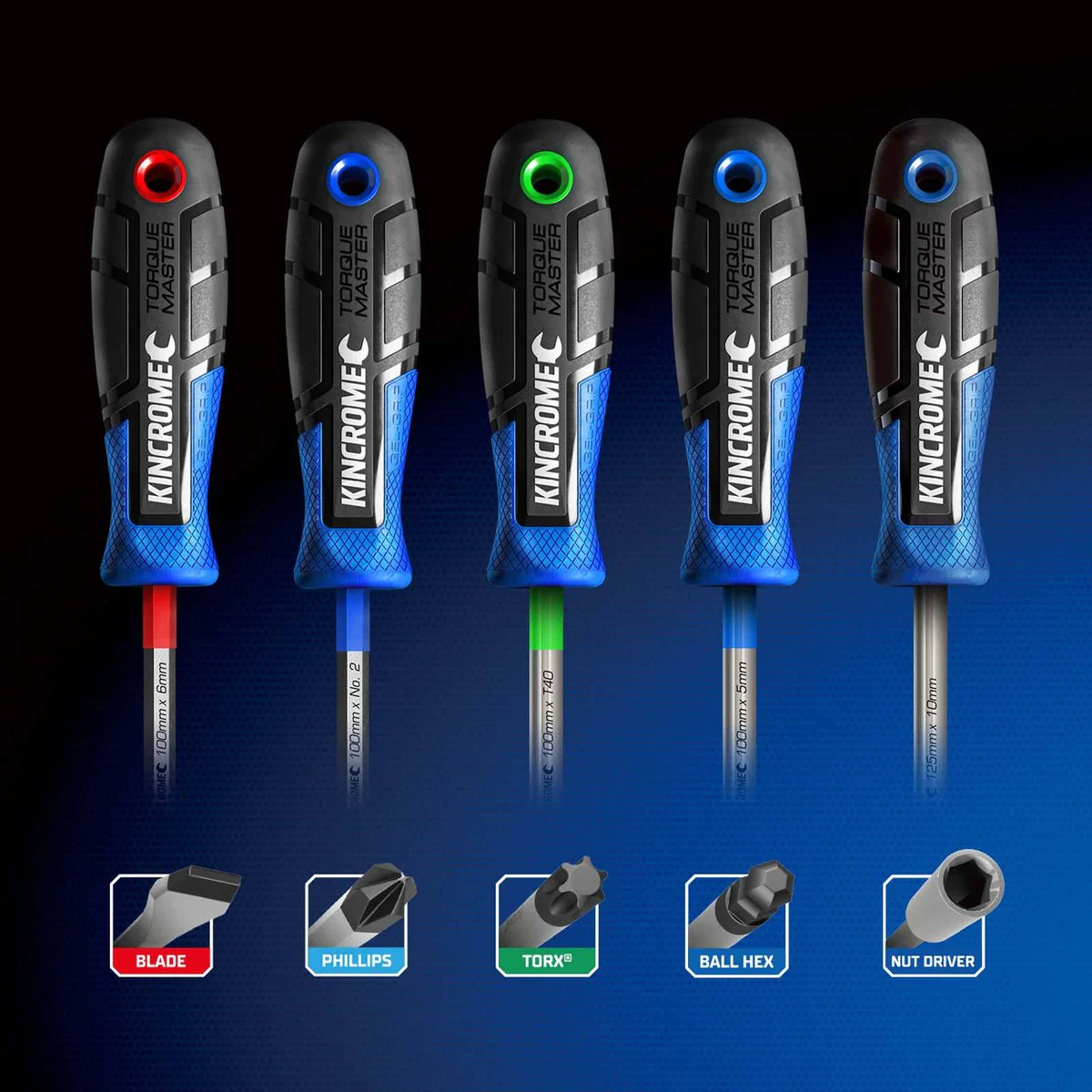 Kincrome 6 x 100mm Torquemaster Blade Screwdriver - S3 Alloy Steel - Magnetic Tips - Tri-Lobe Design - Image 3