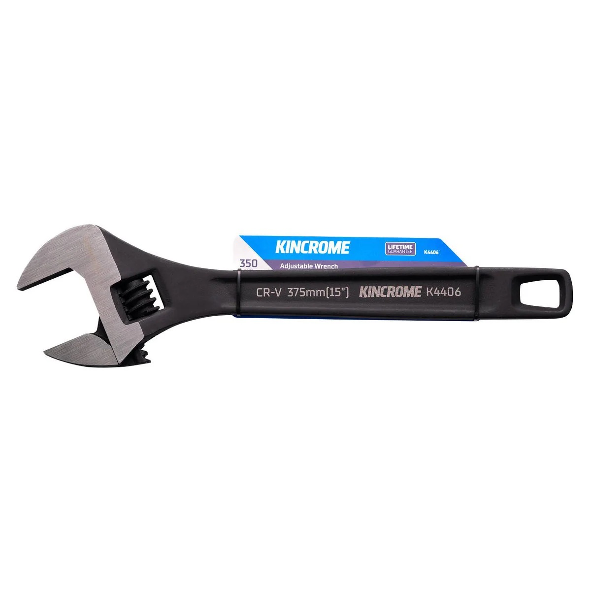 Kincrome Adjustable Wrench 375mm 15 - Chrome Vanadium Steel - 43mm Jaw Opening - Corrosion Resistant - Image 2
