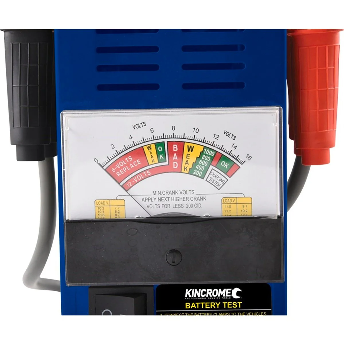 Kincrome Battery Load Tester - 6/12V - Metal Case - 100A Load Test - Image 3