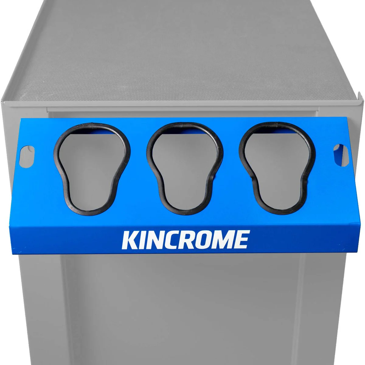 Kincrome Bluesteel Power Tool Holder 3 Slot - Heavy-Duty Steel - 137mm x 120mm x 416mm - Industrial Blue - Image 3