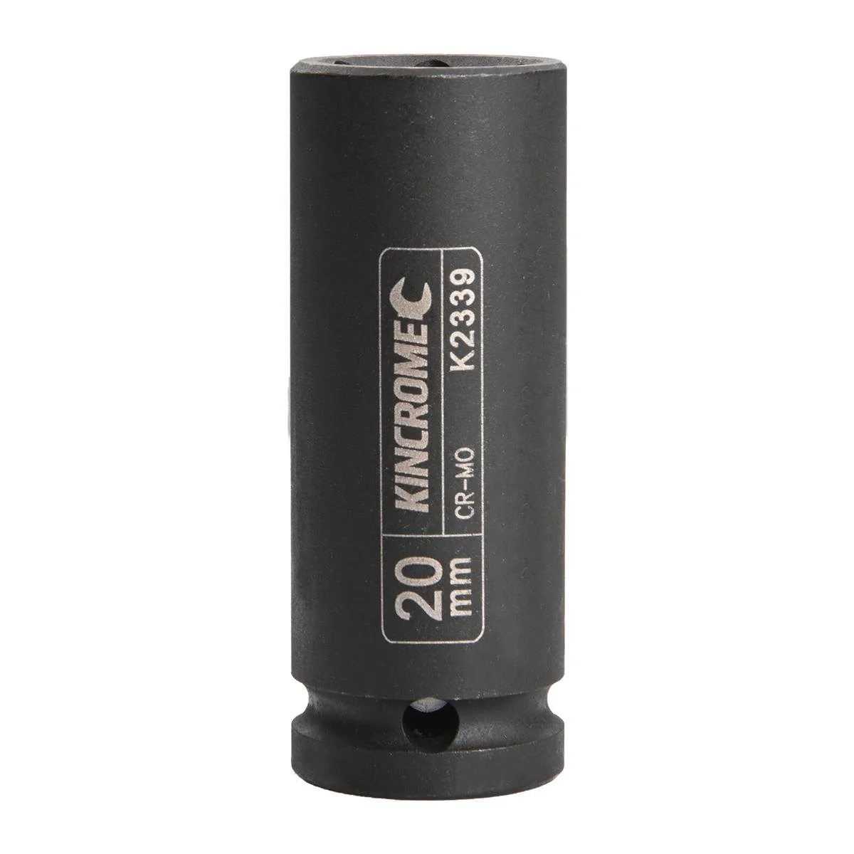 Kincrome 20mm 1/2" Drive Deep Impact Socket - Chrome Molybdenum Steel - Black