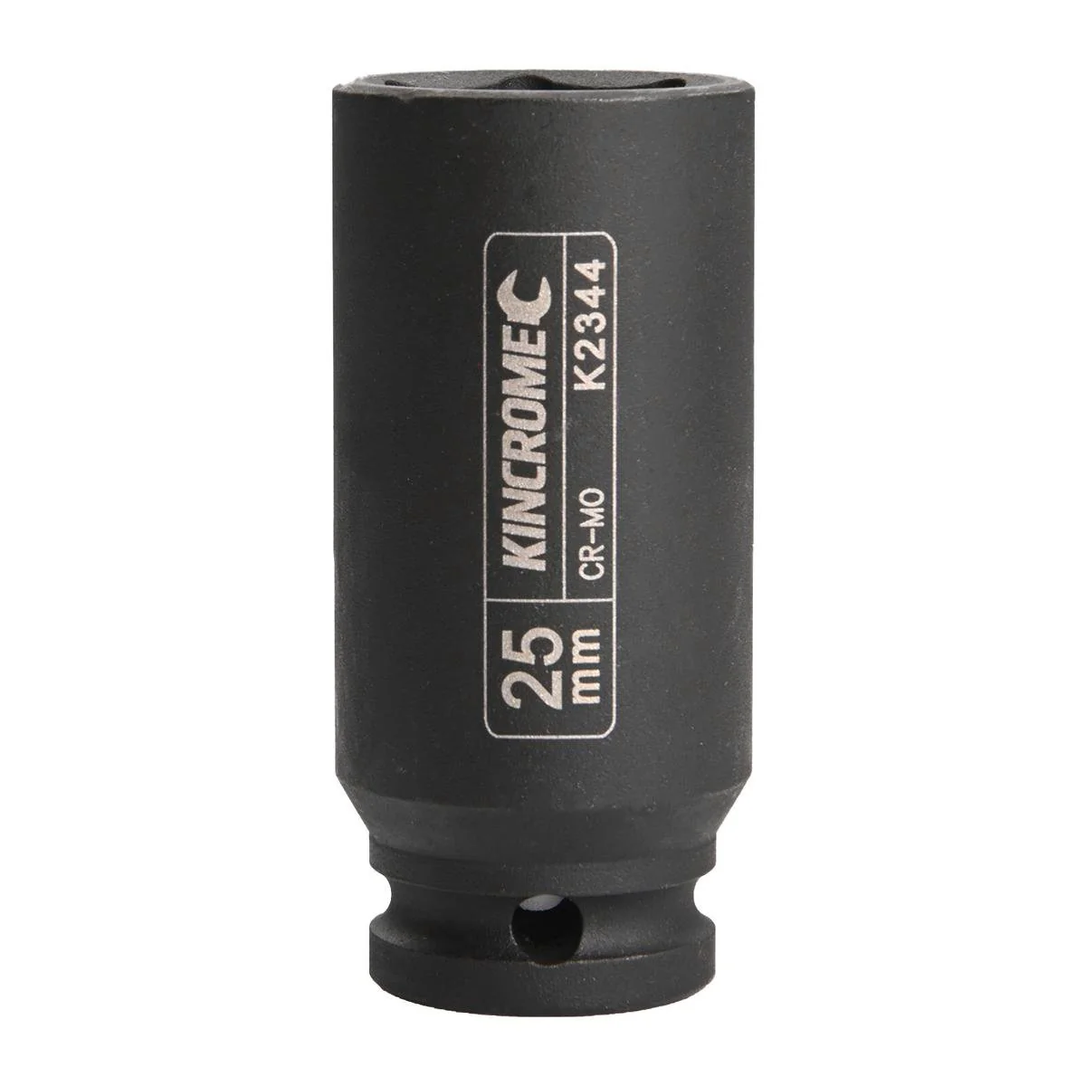 Kincrome 25mm 1/2" Drive Deep Impact Socket - Chrome Molybdenum Steel - Black