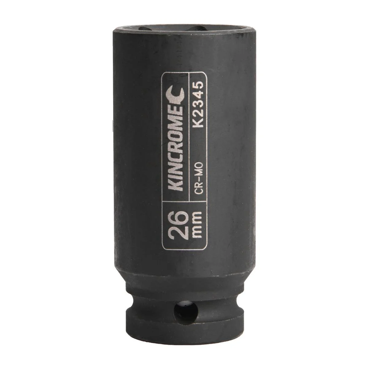 Kincrome 26mm Deep Impact Socket - 1/2" Drive - Chrome Molybdenum Steel - Black