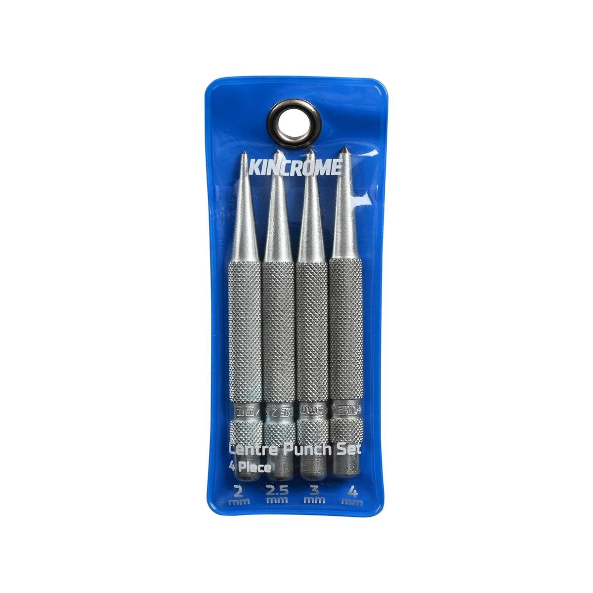 Kincrome Small Centre Punch Set - 4 Piece - Chrome Vanadium Steel - 56mm x 138mm - Durable Precision Tool