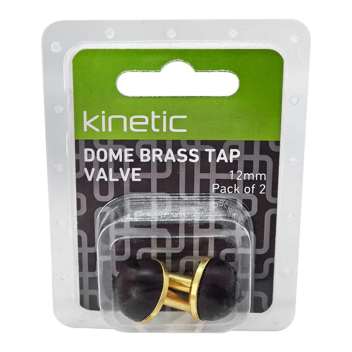 Kinetic 12mm Dome Brass Tap Valve 2 Pack - Leak-Free Fit - Easy Turn Operation - Image 2