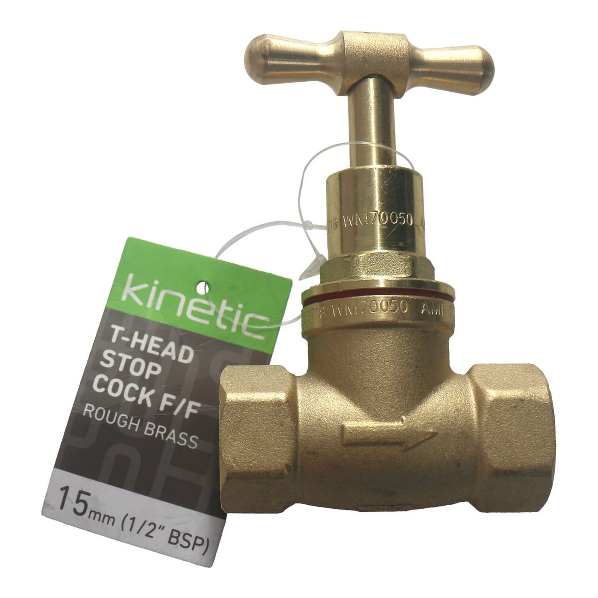 Kinetic 15mm Brass Female T Head Stop Cock - Water Flow Control - Durable - Image 2