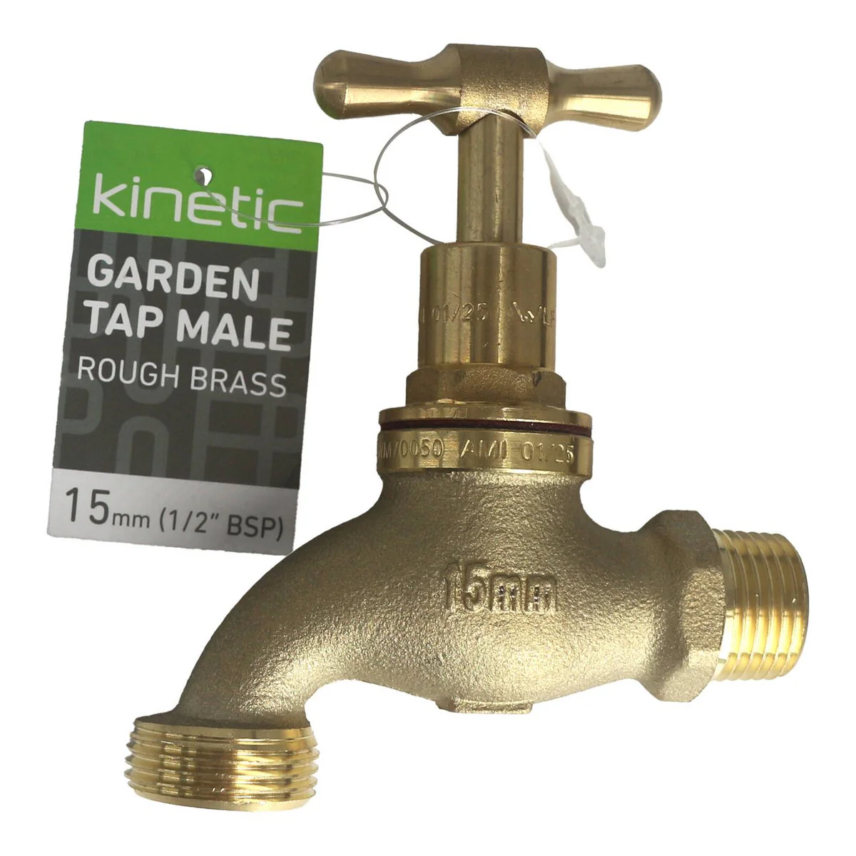 Kinetic 15mm Brass Garden Tap - Lead-Free - Durable - Leak-Free Seal - Image 2