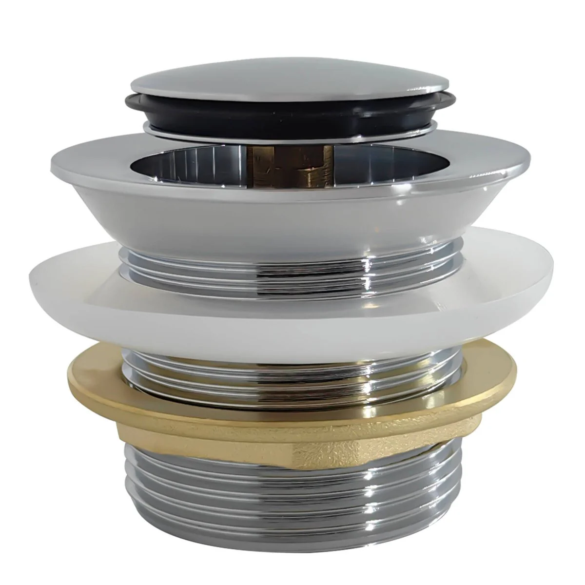 Kinetic 40mm Chrome Non Overflow Pop Up Bath Waste - Lead Free Brass - Durable
