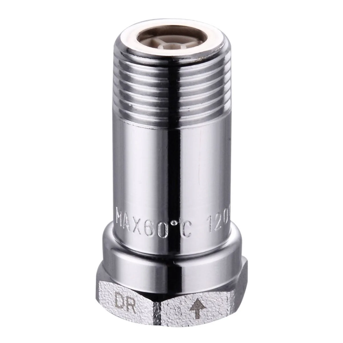 Kinetic Backflow Preventer - 1/2" Female to Male Connection - Chrome