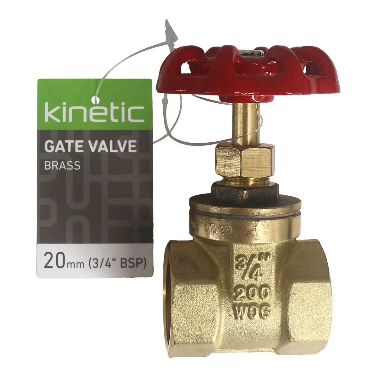 Kinetic Brass Gate Valve - 20mm - Universal Thread - Lead Free - Durable - Image 2