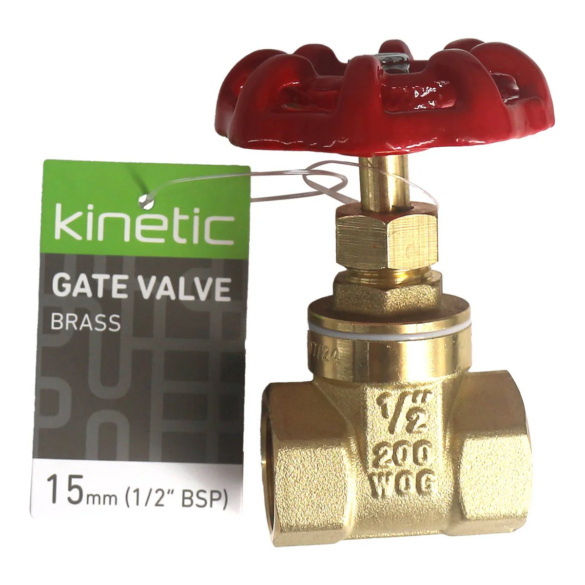 Kinetic Brass Universal Thread Gate Valve - 15mm - Durable Water Control - Image 2