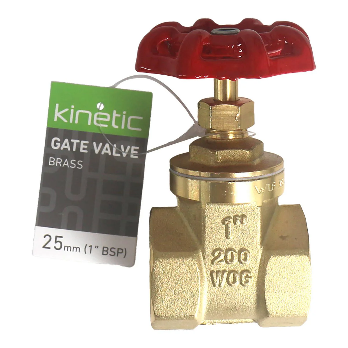 Kinetic Brass Universal Thread Gate Valve - 25mm - Durable Water Control - Image 2