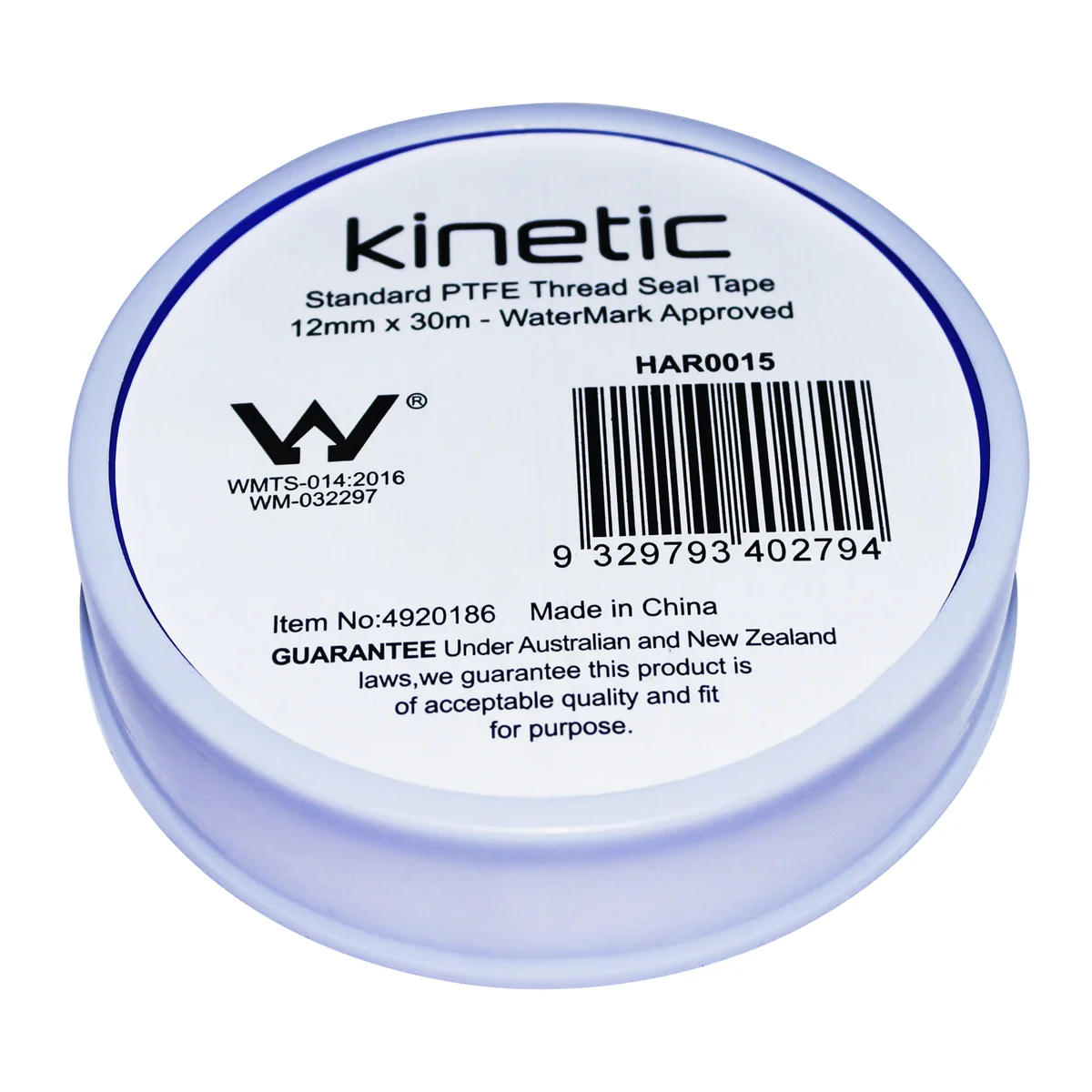 Kinetic Thread Seal - 12mm x 30m - White - PTFE - WaterMark Approved - Image 2