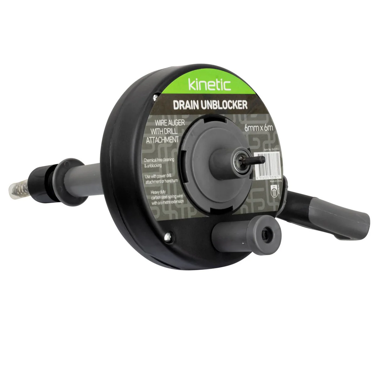 Kinetic Wire Drain Auger - 6mm x 6m - Carbon Steel - Chemical-Free Cleaning - Image 2