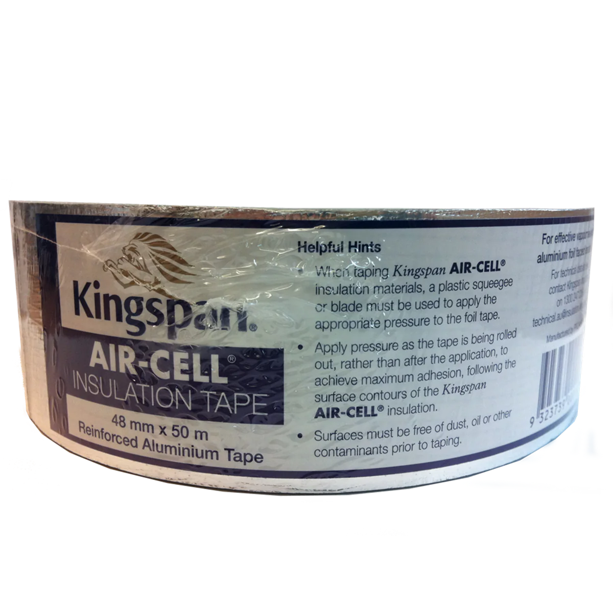 Kingspan Insulation Tape - 48mm x 50m - Reinforced Aluminium - Fire Retardant