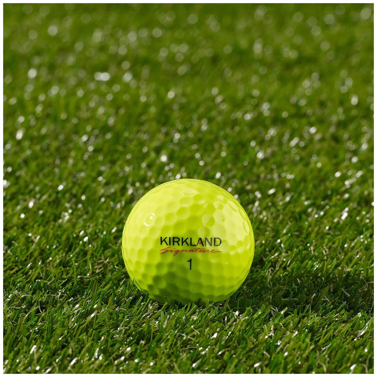 Kirkland Signature V3.0 Soft-Feel Urethane Golf Balls 24 Pack Neon Yellow - Image 4