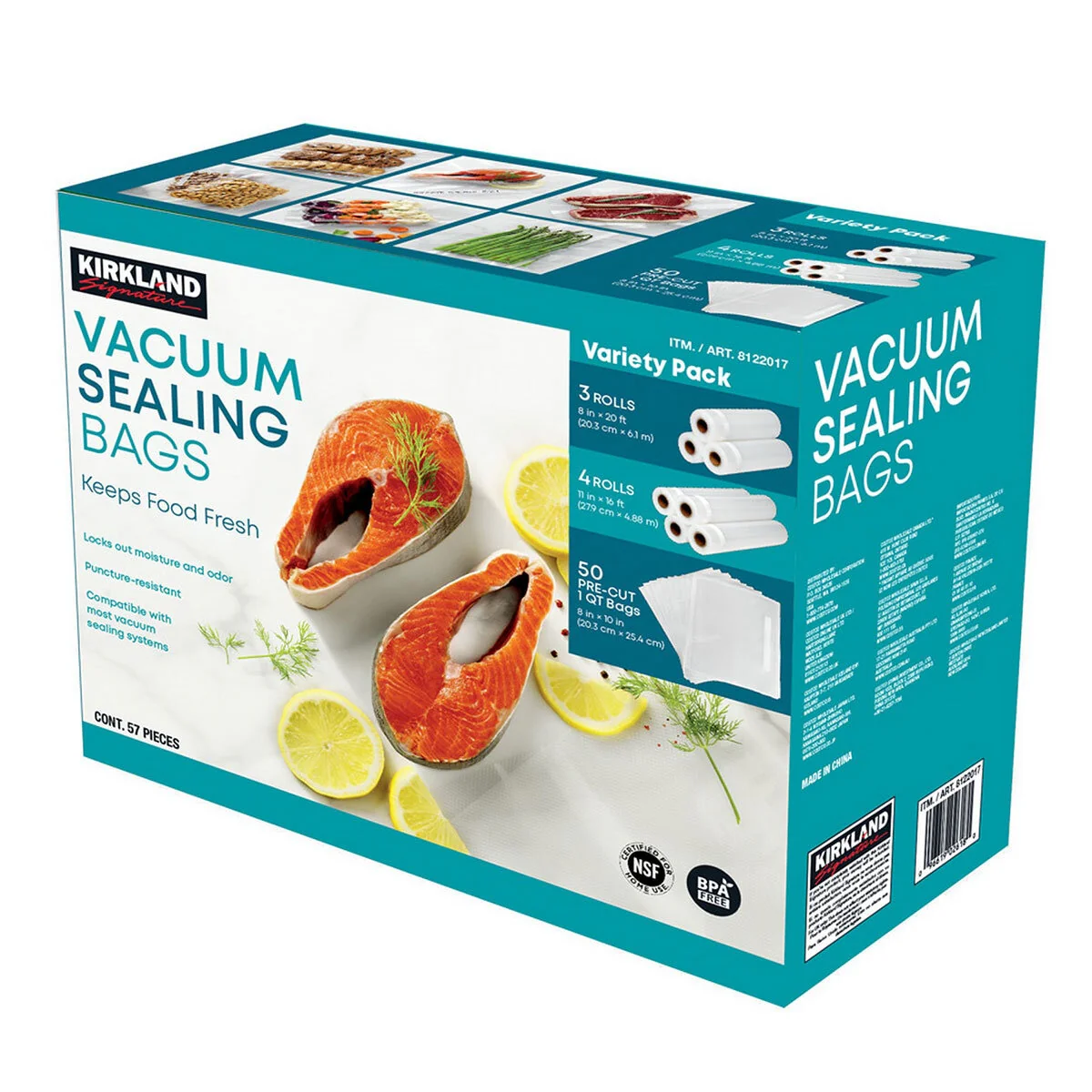 Kirkland Signature Durable Vacuum Sealer Bags Assortment Pack BPA-Free