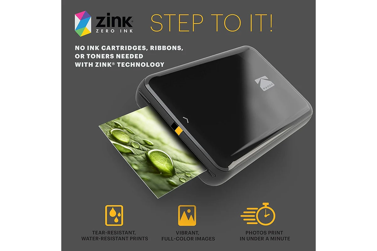 Kodak Step Instant Mobile Photo Printer Black with 50 Sheets - Image 8