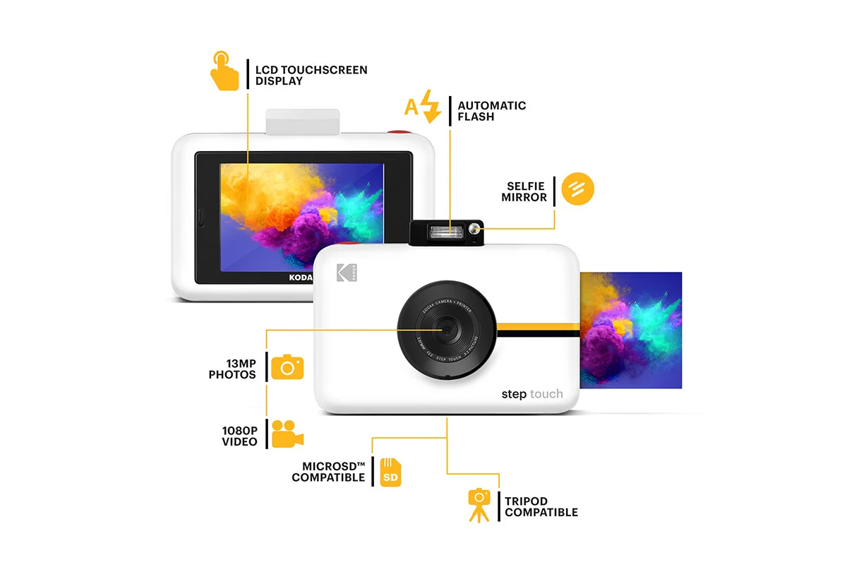 Kodak Step Instant Print Touch Camera White with 10 Sheets - Image 8