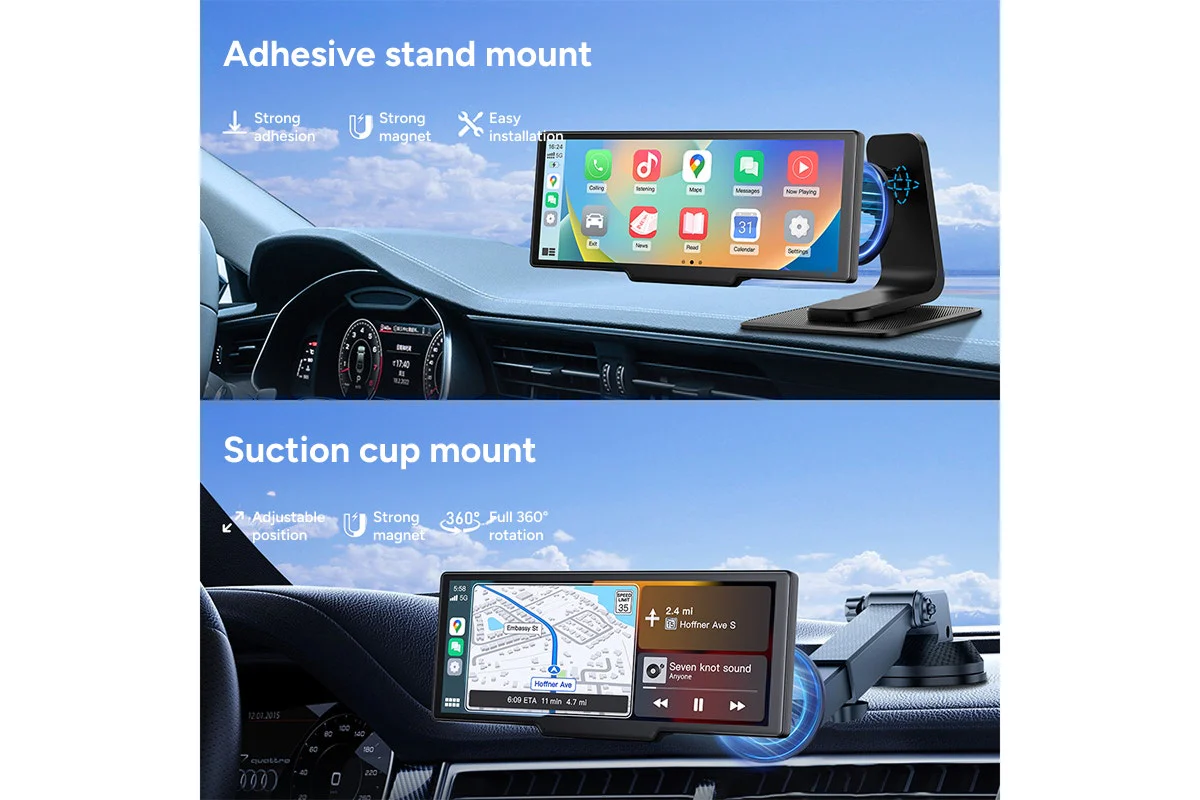 Kogan 10.26 Inch Wireless CarPlay Android Auto Touchscreen Display - Image 7
