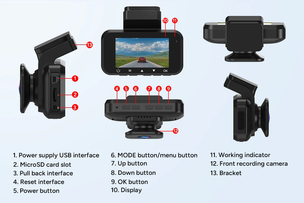 Kogan 1080p Dual Car Dash Camera Front and Rear Night Vision - Image 9