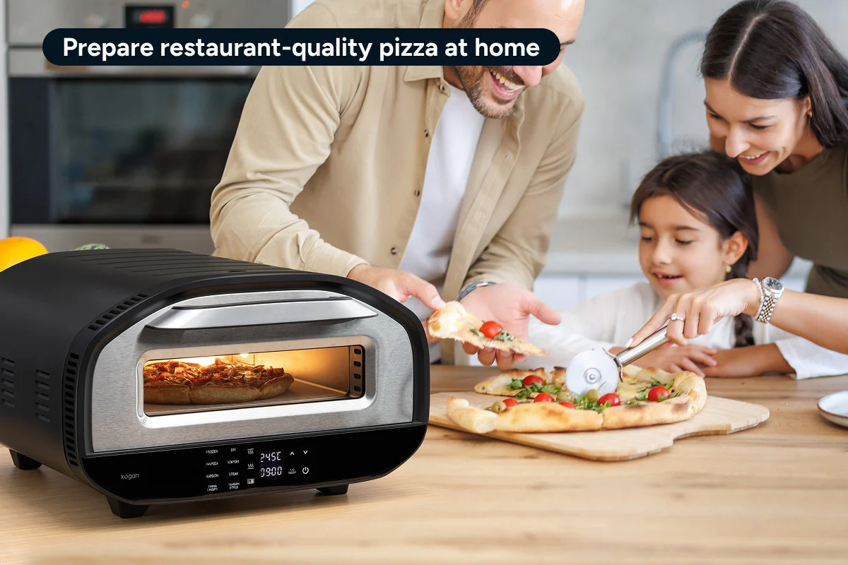 Kogan 12 Inch Electric Pizza Oven with Stone 2200W 7 Presets - Image 5
