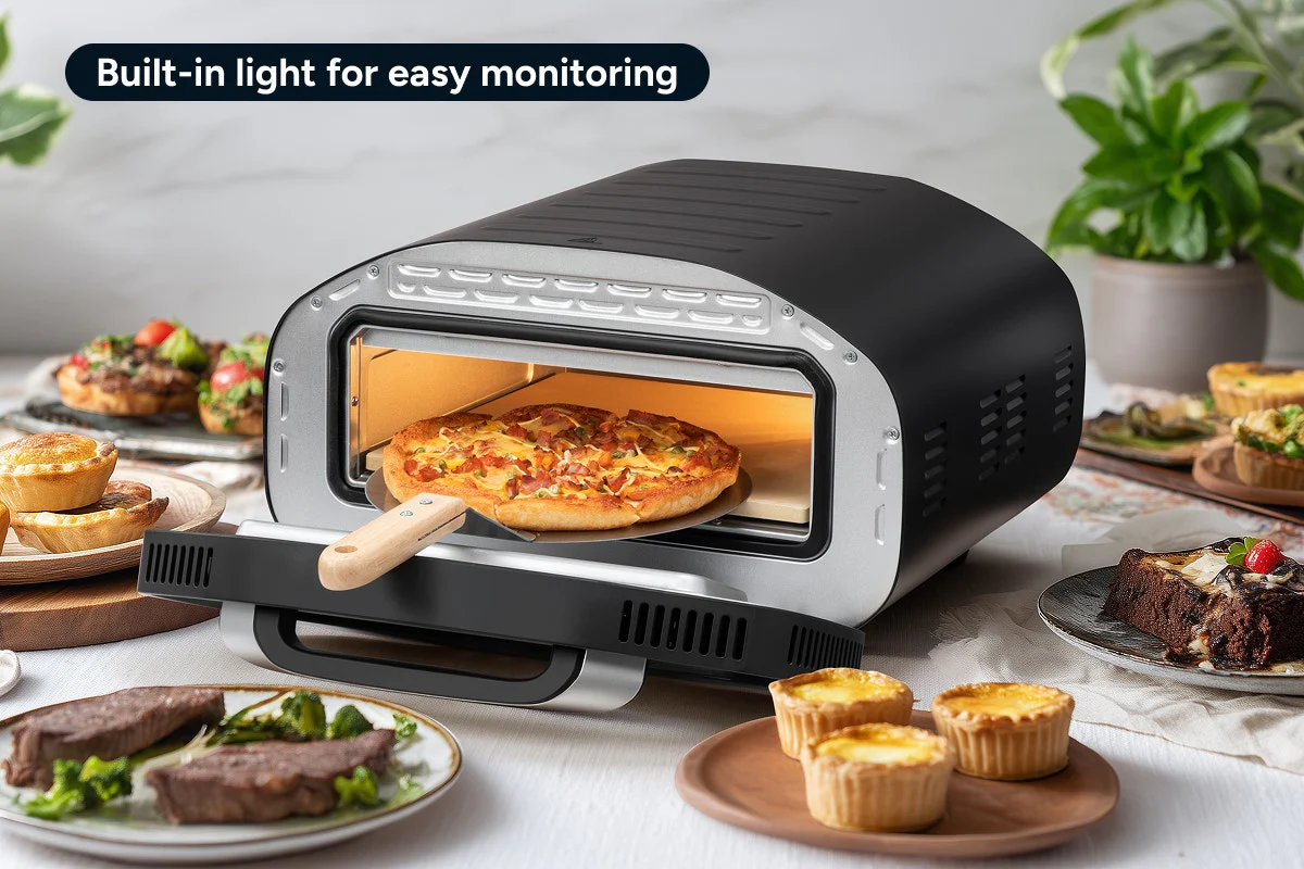 Kogan 12 Inch Electric Pizza Oven with Stone 2200W 7 Presets - Image 8