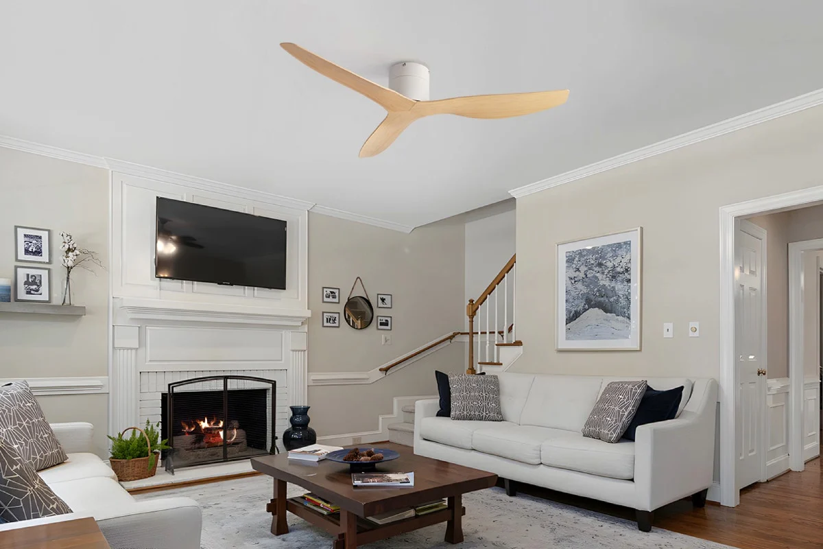 Kogan 132cm Oak DC Motor Ceiling Fan with Remote Control - Image 3