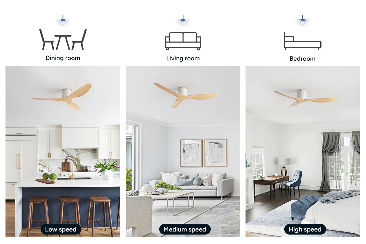 Kogan 132cm Oak DC Motor Ceiling Fan with Remote Control - Image 6